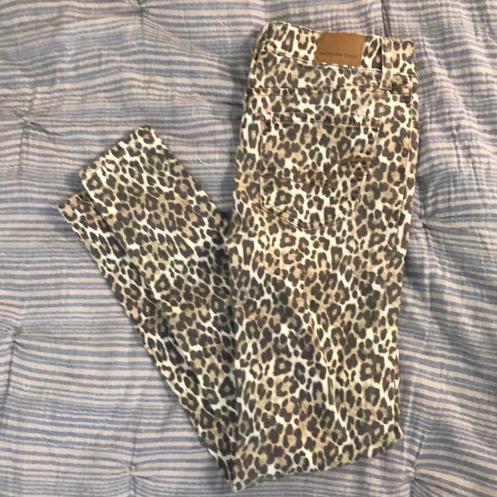 Cheetah Print American Eagle Skinny Jeans
